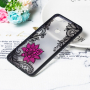 Carcasă din plastic floare mică cu broderie, pentru Xiaomi Mi 8 Lite - negru
