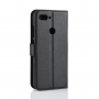 Husă flip Litchi, din piele pentru Xiaomi Mi 8 Lite - negru