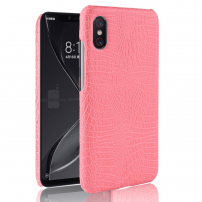 Carcasă din piele cu textură crocodil, pentru Xiaomi Mi 8 Pro - roz