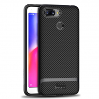 Carcasă Ipaky cu textură de fibre de carbon, pentru Xiaomi Redmi 6 - negru