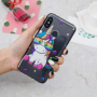Carcasă moale de protecție unicorn cu ochelari, pentru Xiaomi Mi A2 Lite - transparent