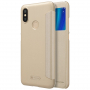 Husă de protecție Nillkin, cu fereastră, pentru Xiaomi Mi A2 - auriu