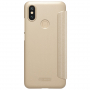 Husă de protecție Nillkin, cu fereastră, pentru Xiaomi Mi A2 - auriu