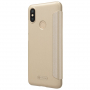 Husă de protecție Nillkin, cu fereastră, pentru Xiaomi Mi A2 - auriu