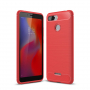 Carcasă de protecție cu textură șlefuită, pentru Xiaomi Redmi 6 - roșu