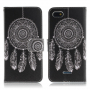 Husă tip portofel, cu dreamcatcher alb pentru Xiaomi Redmi 6 - negru