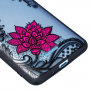 Carcasă de protecție cu floare mică roșie, pentru Xiaomi Redmi 6 - albastru
