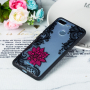 Carcasă de protecție cu floare mică roșie, pentru Xiaomi Redmi 6 - albastru