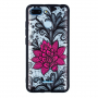Carcasă de protecție cu floare mare roșie, pentru Xiaomi Redmi 6 - albastru