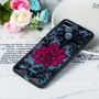 Carcasă de protecție cu floare mare roșie, pentru Xiaomi Redmi 6 - albastru