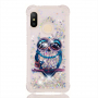 Carcasă de protecție doamna bufniță, cu paiete plutind, pentru Xiaomi Mi A2 Lite - transparent
