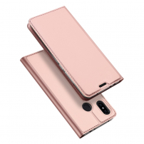 Husă de protecție Dux Ducis, din piele, pentru Xiaomi Redmi Note 6 Pro - roz-auriu