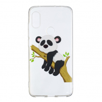 Carcasă moale de protecție panda în pom pentru Xiaomi Redmi Note 6 Pro - transparent