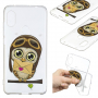 Carcasă moale de protecție bufniță cu scrisoare pentru Xiaomi Redmi Note 6 Pro - transparent
