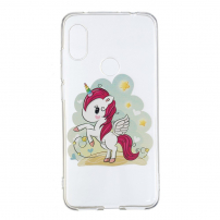 Carcasă moale de protecție cu unicorn, pentru Xiaomi Redmi Note 6 Pro - transparent