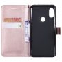 Husă flip din piele artificială, pentru Xiaomi Redmi Note 6 Pro - roz