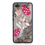 Carcasă se model broderie și flori, pentru Xiaomi Redmi 6 - roz