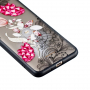 Carcasă se model broderie și flori, pentru Xiaomi Redmi 6 - roz