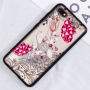 Carcasă se model broderie și flori, pentru Xiaomi Redmi 6 - roz