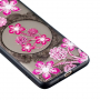 Carcasă se model broderie și floricele, pentru Xiaomi Redmi 6 - roz