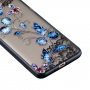 Carcasă se model broderie, fluturi și plante, pentru Xiaomi Redmi 6 - albastru