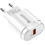 Adaptor încărcare rapidă 18W QC 3.0 pentru standuri wireless - alb