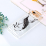 Carcasă pană a text cu model diamant 3D, pentru Xiaomi Redmi 6 - transparent