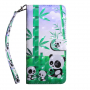 Husă flip panda, cu bambus, pentru Xiaomi Redmi 6 - colorat
