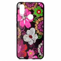 Carcasă de protecție din plastic moale, flori variate, pentru Xiaomi Redmi Note 6 Pro - naturală