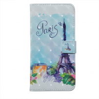 Husă flip Turnul Eiffel pictat, pentru Xiaomi Redmi Note 6 Pro - colorat