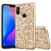 Carcasă sclipitoare pentru Xiaomi Redmi Note 6 Pro - auriu