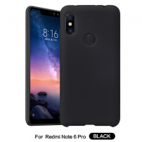 Carcasă de protecție cauciucată, moale, pentru Xiaomi Redmi Note 6 Pro - negru