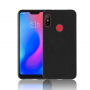 Husă de protecție, din plastic cu piele artificială, pentru Xiaomi Mi A2 Lite - negru