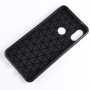 Husă de protecție, din plastic cu piele artificială, pentru Xiaomi Mi A2 Lite - negru