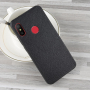 Husă de protecție, din plastic cu piele artificială, pentru Xiaomi Mi A2 Lite - negru