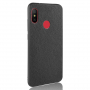 Husă de protecție, din plastic cu piele artificială, pentru Xiaomi Mi A2 Lite - negru