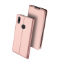 Husă din piele Dux Ducis, cu buzunar de carduri, pentru Xiaomi Redmi Note 7 - roz-auriu