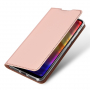 Husă din piele Dux Ducis, cu buzunar de carduri, pentru Xiaomi Redmi Note 7 - roz-auriu