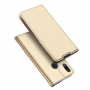 Husă din piele Dux Ducis, cu buzunar de carduri, pentru Xiaomi Redmi Note 7 - auriu