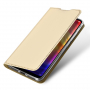 Husă din piele Dux Ducis, cu buzunar de carduri, pentru Xiaomi Redmi Note 7 - auriu