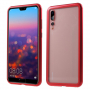 Ramă metalică cu sticlă durificată, pentru Huawei P20 Pro - roșu