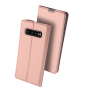Husă flip Dux Ducis Skin Pro, pentru Samsung Galaxy S10 Plus - roz-auriu