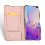 Husă flip Dux Ducis Skin Pro, pentru Samsung Galaxy S10 Plus - roz-auriu