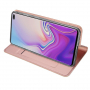 Husă flip Dux Ducis Skin Pro, pentru Samsung Galaxy S10 Plus - roz-auriu