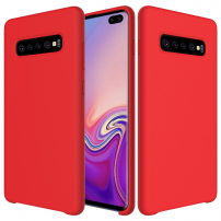 Carcasă din silicon Liquid pentru Samsung Galaxy S10 Plus - roșu