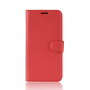 Husă flip cu textură de piele, pentru Samsung Galaxy S10 Plus - roșu