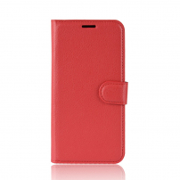 Husă flip cu textură de piele, pentru Samsung Galaxy S10 Plus - roșu