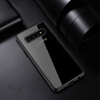 Carcasă Ipaky din plastic transparent, pentru Samsung Galaxy S10 - negru