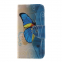 Husă flip Fluture, pentru Samsung Galaxy S10 Plus - albastru