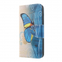 Husă flip Fluture, pentru Samsung Galaxy S10 Plus - albastru